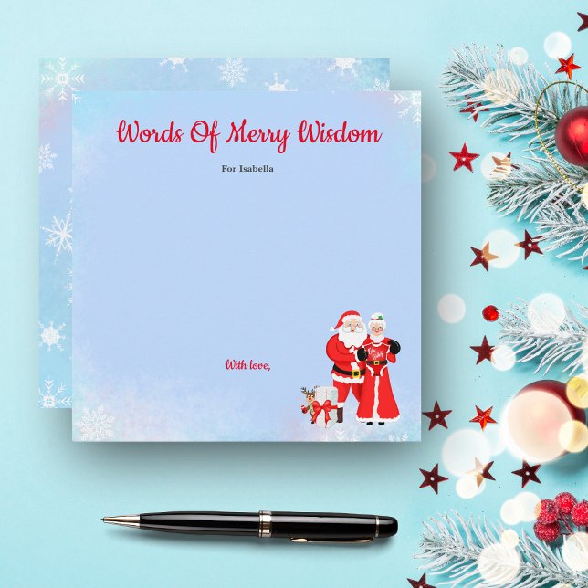 Oh Baby Santa & Mrs Claus Baby Shower Advice (A wonderful way have your guest give some advice to the future parents. )