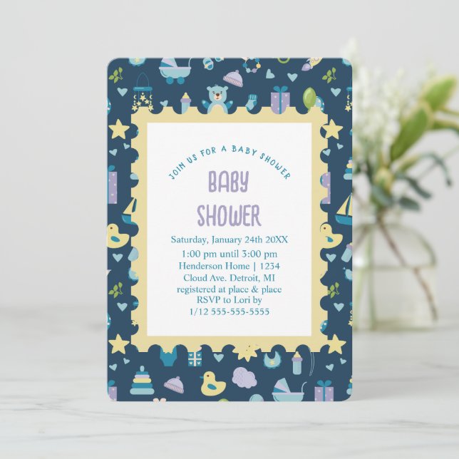 Oh Baby Shower-inbjudan Inbjudningar (Stående Fram)
