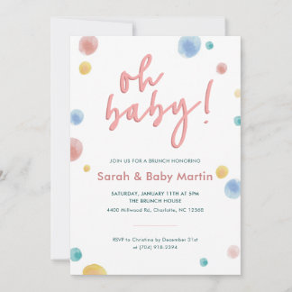 Oh Baby Shower-inbjudan Inbjudningar