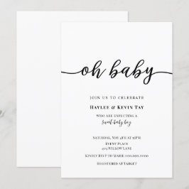 Oh Baby Shower-inbjudan Inbjudningar