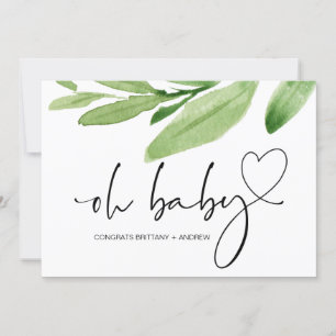 Oh Baby Shower New mamma Grattiss Eucalyptus Kort