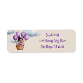 Oh Baby Shower Purple Returadress Etikett