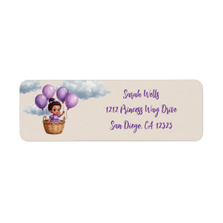 Oh Baby Shower Purple Returadress Etikett