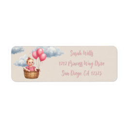 Oh Baby Shower Rosa Returadress Etikett