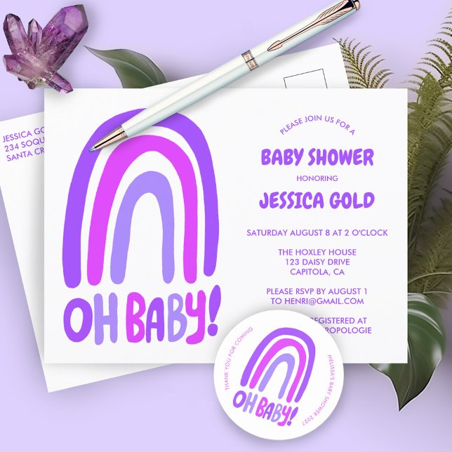 OH BABY SHOWER Sweet Lila Rainbow ANPASSNINGSBAR Inbjudan Vykort (OH BABY SHOWER Sweet Purple Rainbow CUSTOM Invitation Postcard
Baby Sprinkle Baby Shower Cute )
