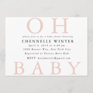 Oh baby showerinbjudan för baby   inbjudningar