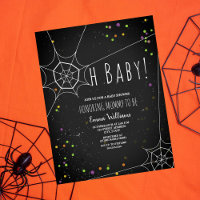 Oh Baby Spindelnät Halloween Baby Shower-inbjudan