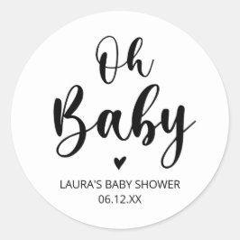 Oh Baby Sticker Runt Klistermärke