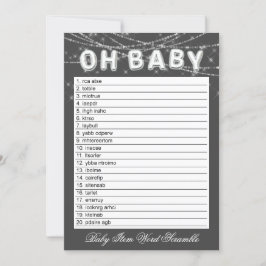Oh Baby String Light | Skuggspel för grått Ord