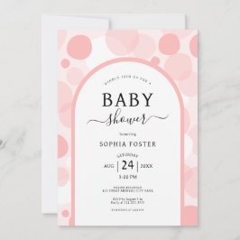 Oh Baby Sweet rosa Arch Girl Baby Shower Inbjudningar
