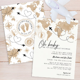 Oh Baby Travel Baby Shower-inbjudan Inbjudningar