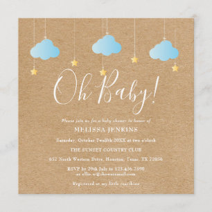 Oh Baby Twinkle Twinkle Baby Shower / Sprinkle Inbjudningar