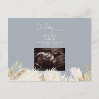 Oh Baby Ultrasound Dusty Blue Baby Shower