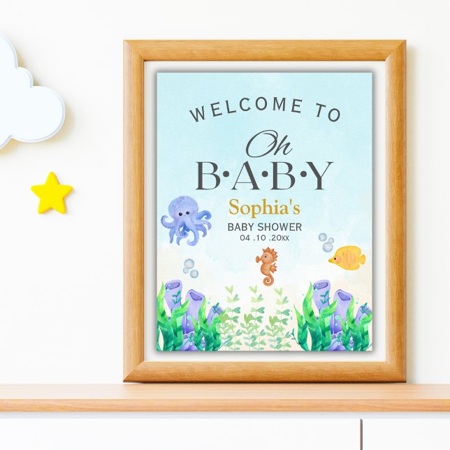 Oh Baby Under Sea Baby Shower Poster (Skapare uppladdad)