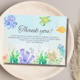 Oh Baby Under Sea Baby Shower Tack Kort