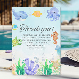Oh Baby Under Sea Baby Shower Tack Kort