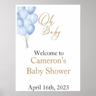 Oh Baby Välkomstskylt Poster