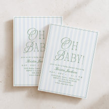Oh Baby Vintage Förberedande Pojke Bebis Shower