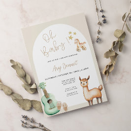 Oh Baby Vintage Leksaker Kön Neutral Baby Shower Inbjudningar