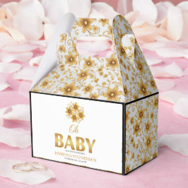 Oh Baby Watercolor Rose Gold Baby Shower Presentaskar