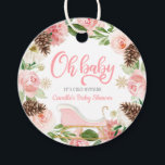 Oh Baby Winter Rosa Blommigt Girl Baby Shower Favo Gåvor Etiketter<br><div class="desc">Favorittaggar för babybabykläder för vinterRosa Blommigt är designade med rosa blommor,  pinekoner och snöflingor. De flesta bokstäver är redigerbara - klicka på knappen "Anpassa ytterligare" för att redigera dem. Matchande objekt i vår butiks Cava party-design</div>