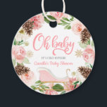 Oh Baby Winter Rosa Blommigt Girl Baby Shower Favo Gåvor Etiketter<br><div class="desc">Favorittaggar för babybabykläder för vinterRosa Blommigt är designade med rosa blommor,  pinekoner och snöflingor. De flesta bokstäver är redigerbara - klicka på knappen "Anpassa ytterligare" för att redigera dem. Matchande objekt i vår butiks Cava party-design</div>