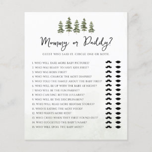Oh Baby Woodland Mamma eller pappa Baby Shower Gam