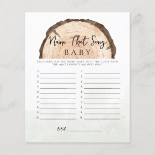 Oh Baby Woodland Rustic Namn Sång Game