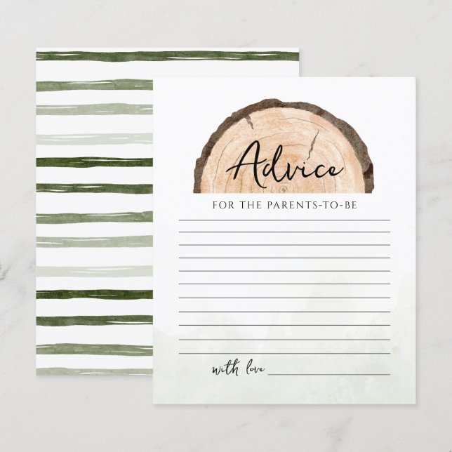 Oh Baby Woodland Watercolor Advice Parame (Fram/baksida)
