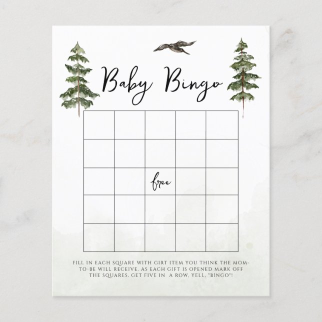Oh Baby Woodland Watercolor Baby Bingo Game (Framsida)