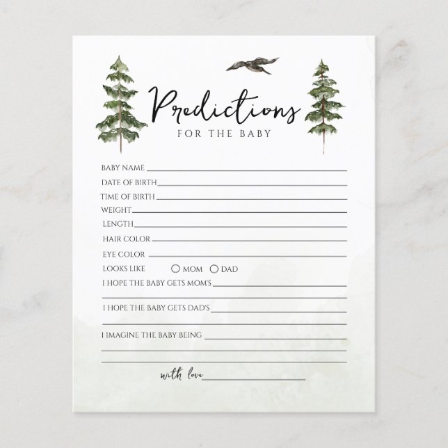 Oh Baby Woodland Watercolor Predence Baby Game (Framsida)