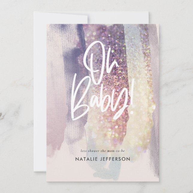 oh babydusch party glitter gnistra-klass (Framsida)