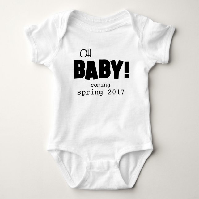 Oh babygravidmeddelande | tee (Framsida)