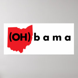 (OH)bama - Red and Black Poster