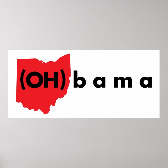 (OH)bama - Red and Black Poster (Framsidan)