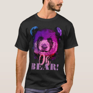 ’OH BEAR’   Lönsam Coola Lila Panda T Shirt