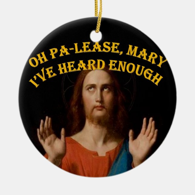 Oh behaga Mary som jag har hört nog Julgransprydnad Keramik (Framsidan)
