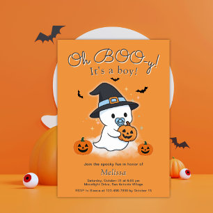 Oh BOO-y Halloween Baby Shower Inbjudningar