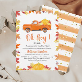 Oh Boy a Little Pumpkin Baby Shower-inbjudan Inbjudningar