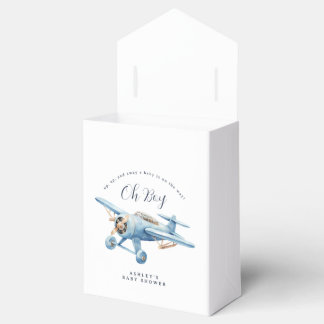 Oh Boy! Adventure Awaits Airplane Boy Baby Shower Presentaskar