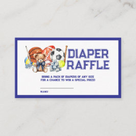 Oh Boy ALL STAR SPORT Baby Shower Diaper Raffle Tilläggskort