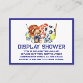 Oh Boy ALL STAR SPORT Baby Shower Display Shower Tilläggskort