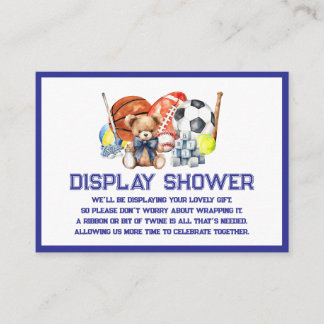 Oh Boy ALL STAR SPORT Baby Shower Display Shower Tilläggskort