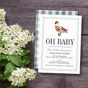 Oh Boy Anka/Mallard Classic Boy Shower Inbjudningar