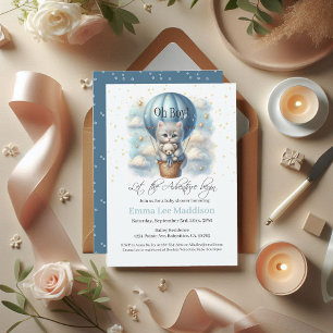 Oh Boy Äventyr Awaits Kitten i Luftballong Inbjudningar