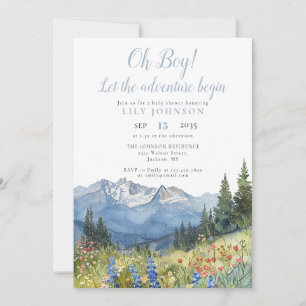 Oh Boy Äventyr Börjar Allt I En Baby Shower Inbjudningar