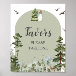 Oh Boy Äventyr Gräs Forest Baby Shower Favors Favo Poster
