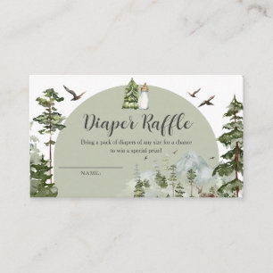 Oh Boy Äventyr Gräs Forest Diaper Raffle Tilläggskort