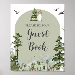 Oh Boy Äventyr Gräs Forest Guest Bok Poster