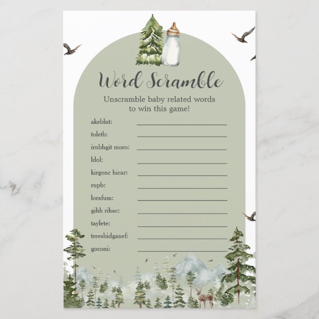 Oh Boy Äventyr Gräs Forest Ord Scramble Game (Framsida)